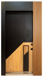 درب ضد سرقت روکش بلوط مشکی مدل S-2434