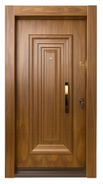 درب ضد سرقت روکش گردو مدل S-2055 | ارغوان درب