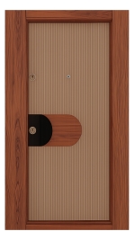 درب ضد سرقت روکش گردو مدل S-2429 | ارغوان درب