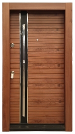 درب ضد سرقت روکش گردو مدل A-1053 | ارغوان درب