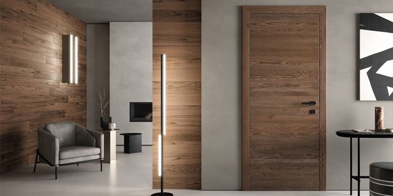 درب داخلی MDF: راهنمای کامل مزایا، انواع، روکش‌ها و ایده‌های دکوراتیو