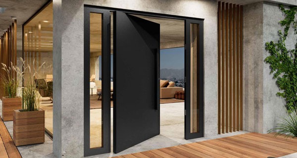 راهنمای کامل درب پیوت (محوری): زیبایی مینیمال و مهندسی مدرن در ورودی شما