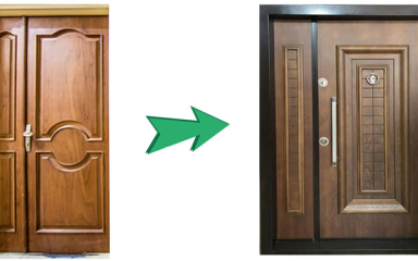 تعویض درب قدیمی با درب ضد سرقت (آیا واقعاً نیاز به تخریب است؟)