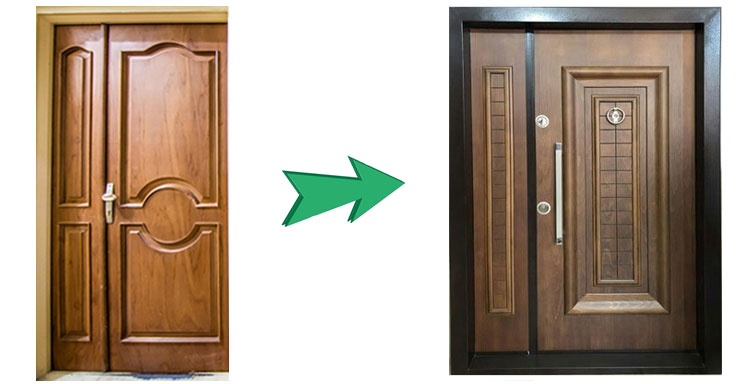 تعویض درب قدیمی با درب ضد سرقت (آیا واقعاً نیاز به تخریب است؟)