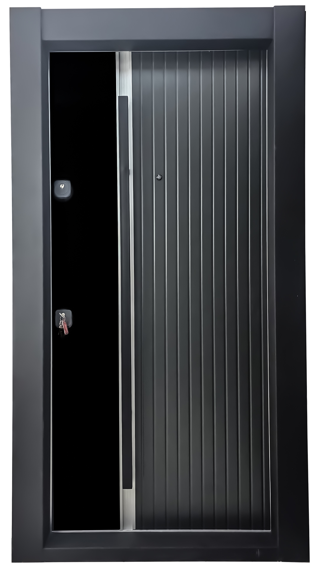 درب ضد سرقت پلی اورتان و شیشه مدل S-3102 | ارغوان درب