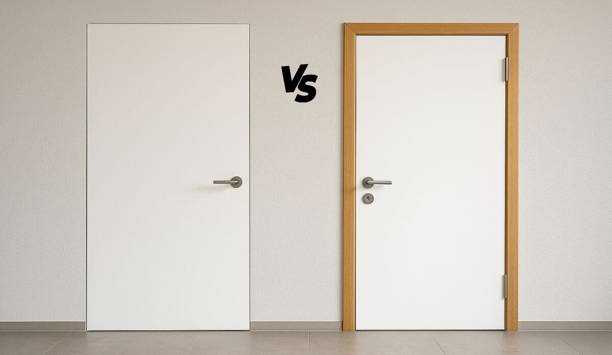 تحلیل جامع و بررسی دقیق تفاوت درب فریم لس و سیم لول در صنعت ساختمان