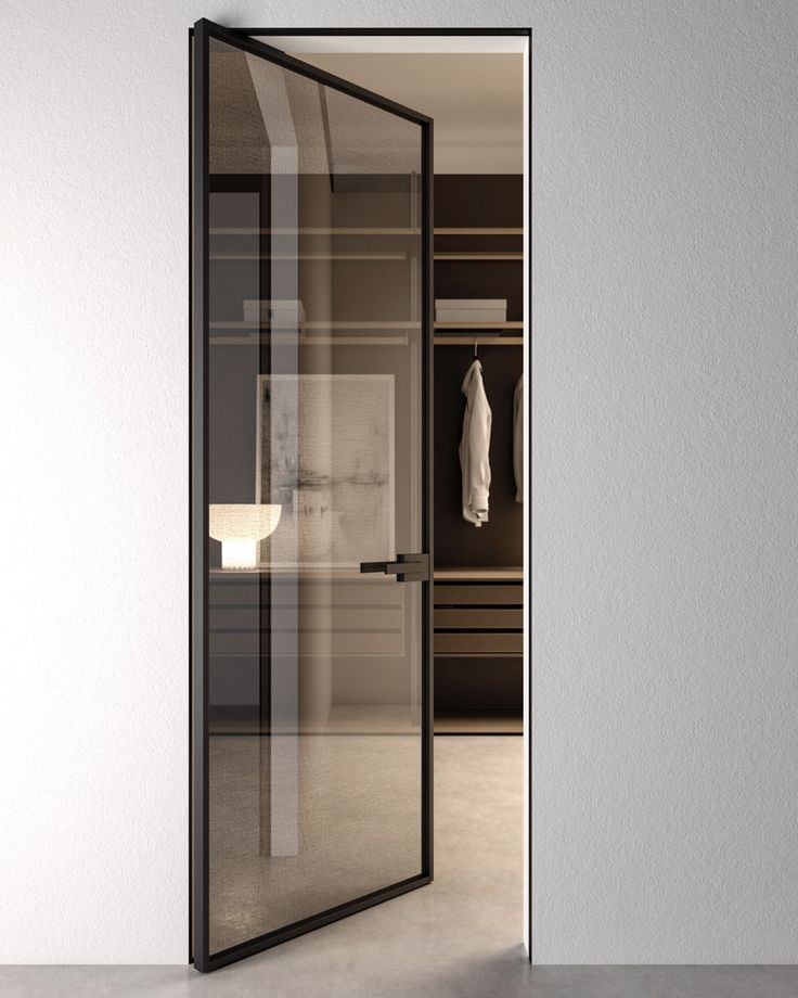 درب شیشه ای تک لنگه